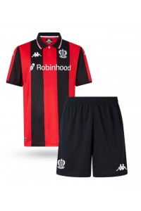 Fotbalové Dres OGC Nice Dětské Domácí Oblečení 2025-26 Krátký Rukáv (+ trenýrky)